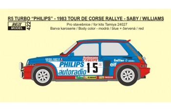 Transkit – Renault 5 Turbo "Philips" - 1983 Tour de Corse - Saby / Williams 1/24